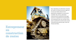 Entrepreneur En Construction De Routes – Page De Destination