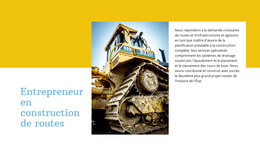 Entrepreneur En Construction De Routes - Modèle Web