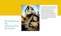 Entrepreneur En Construction De Routes - Modèle HTML5 À Télécharger Gratuitement