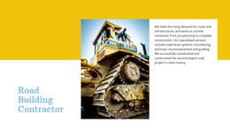 Road Building Contractor - Homepage Design For Any Device