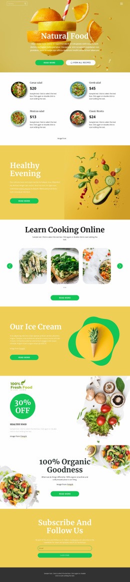 930 Food & Restaurant Html Code Examples | Nicepage