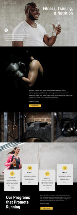 Kickboxing and crossfit - HTML Template by Nicepage