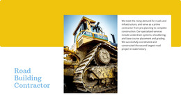 Road Building Contractor - Web Template