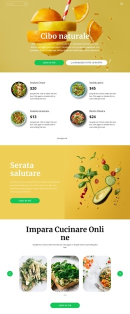 Cibo Delizioso E Sano Modelli Html5 Responsive Gratuiti