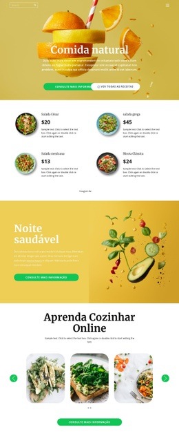 Comida Gostosa E Saudavel - HTML Template Builder