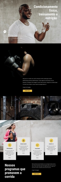 Kickboxing E Crossfit - Download Do Modelo De Site