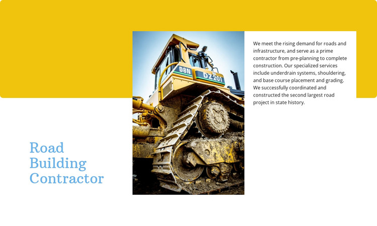 Road building contractor  Web Design