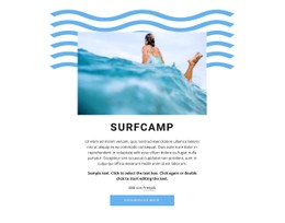 Website-Seite Für Surfcamp