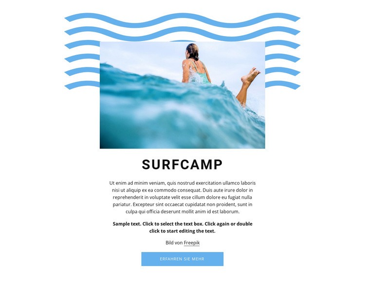 Surfcamp Landing Page