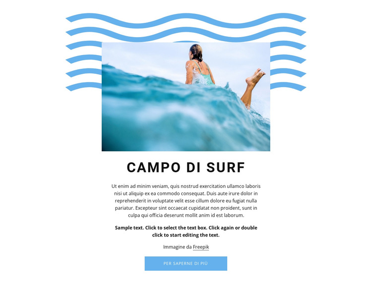 Campo di surf Modello di sito Web