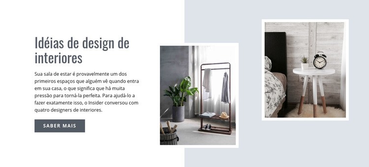 Ideias de design de interiores modernos Maquete do site