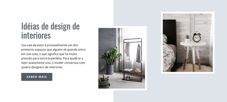 Ideias de design de interiores modernos Modelo HTML