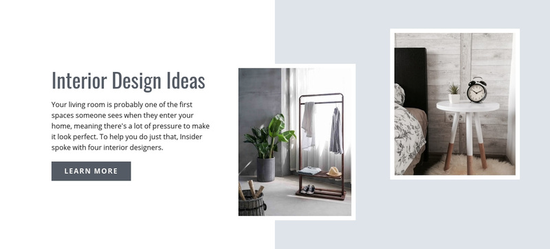 Modern interior design ideas Web Page Design