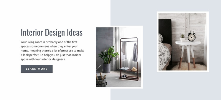 Modern interior design ideas Website Builder Templates