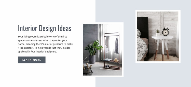 Modern interior design ideas Website Mockup