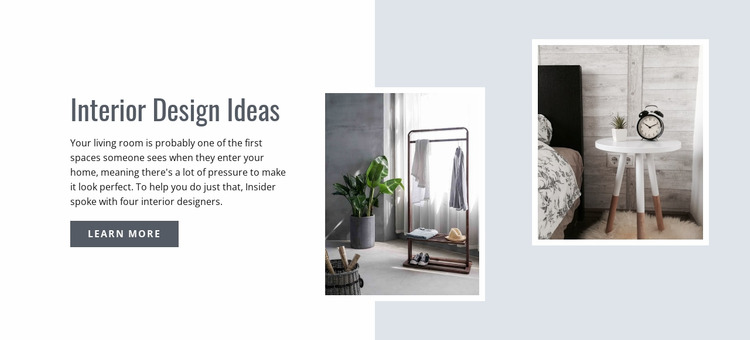 Modern interior design ideas WordPress Website Builder