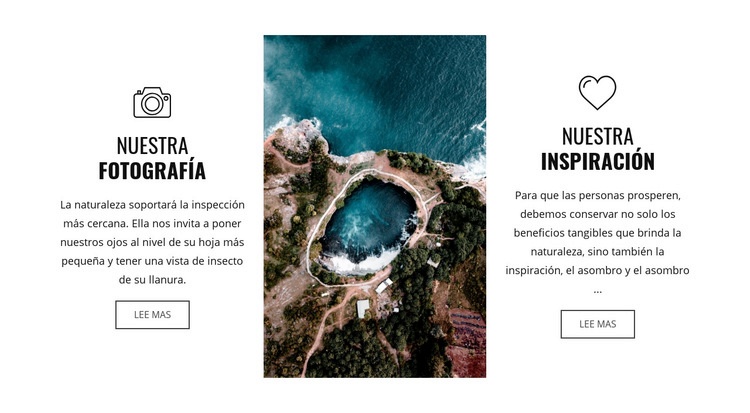 Fotografía de drones Plantillas de creación de sitios web