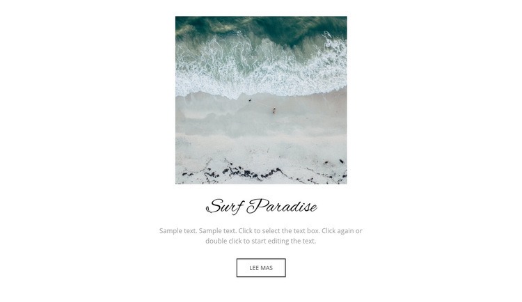 Curso de surf de 2 semanas Maqueta de sitio web