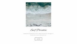 Curso De Surf De 2 Semanas - Arrastrar Y Soltar Una Plantilla De Página