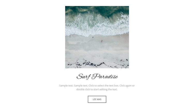 Curso de surf de 2 semanas Tema de WordPress