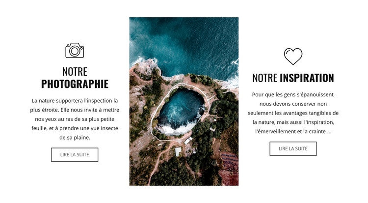 Photographie de drone Créateur de site Web HTML