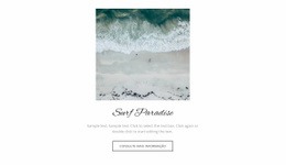 Maquete De Site Premium Para Curso De Surf De 2 Semanas