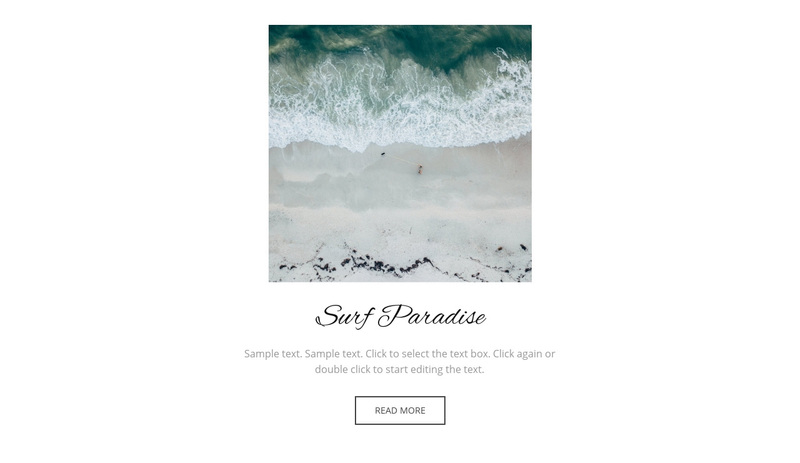 2 Weeks surf course Squarespace Template Alternative