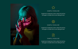 Features On Dark Background - Website Template