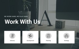 Work with us - CSS Template by Nicepage