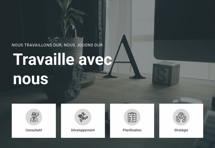 Travaille avec nous Modèle d'une page