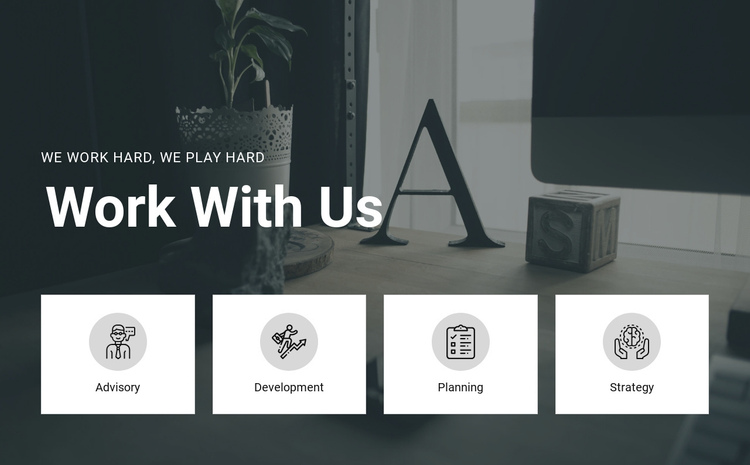 Work with us One Page Template