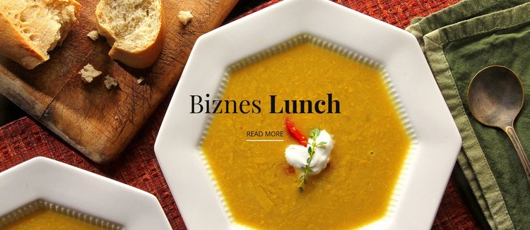 Jedzenie na lunch biznesowy Szablon HTML5