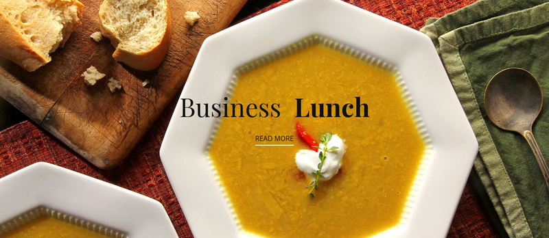 Business lunch food Web Page Design