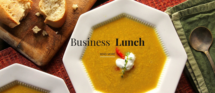 Business lunch food WordPress Website Builder