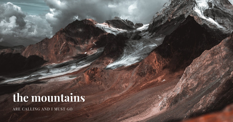 Volcano adventure Homepage Design