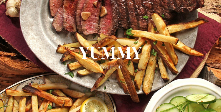 Yummy food  Homepage Design