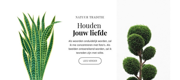 Planten- en bloemenwinkel Website mockup