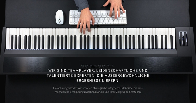 Ruhige Klaviermusik HTML-Vorlage