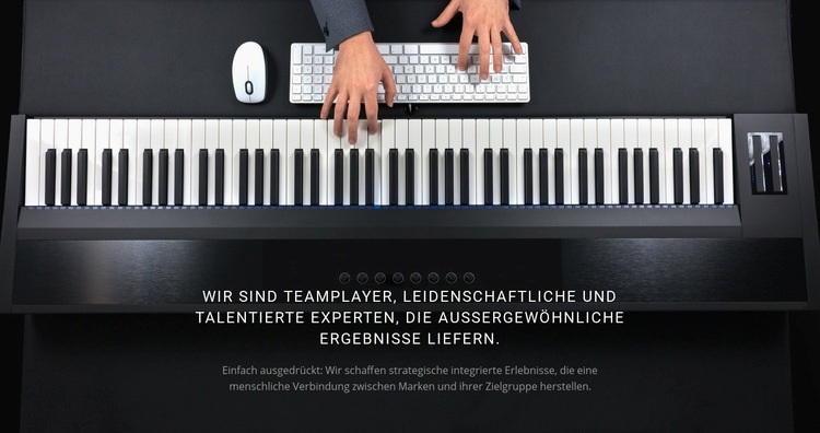 Ruhige Klaviermusik HTML5-Vorlage