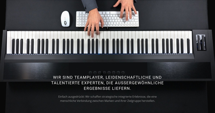 Ruhige Klaviermusik Website-Vorlage