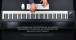Musique Calme Au Piano - Maquette De Site Web De Fonctionnalités