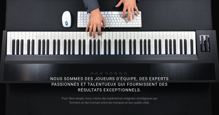 Musique calme au piano Modèle HTML