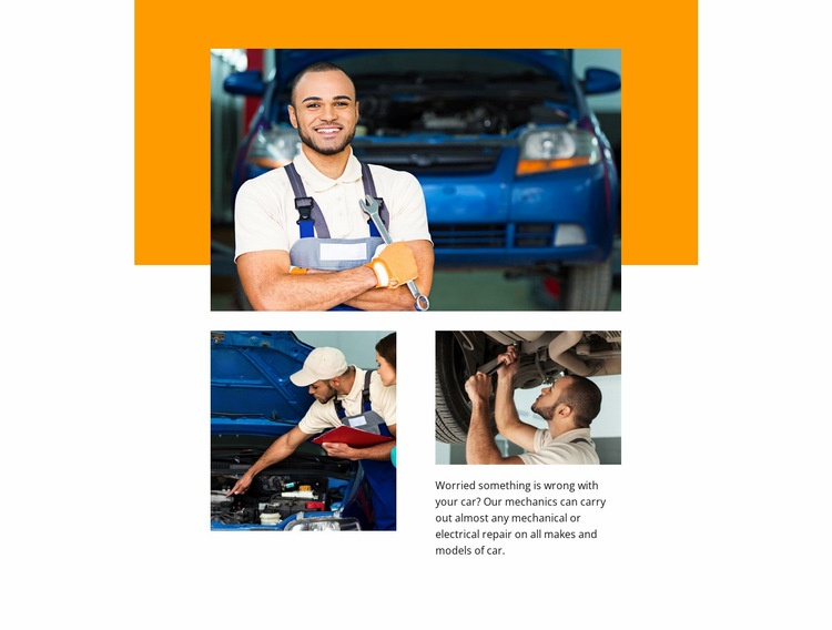 Megbízható autójavítási szolgáltatások Html Weboldal készítő
