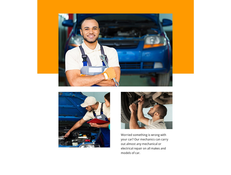Reliable automotive repair services One Page Template