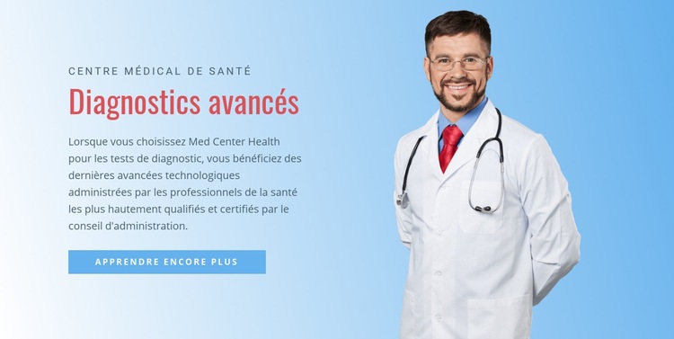 Hôpital de diagnostic avancé Conception de site Web