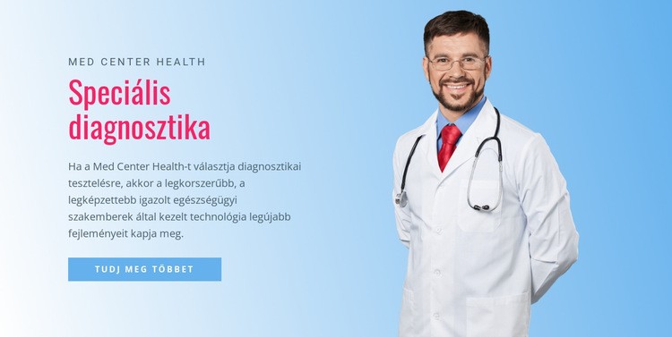 Fejlett diagnosztikai kórház CSS sablon