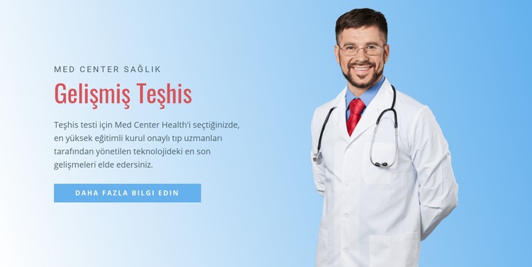 Gelişmiş teşhis hastanesi Açılış sayfası