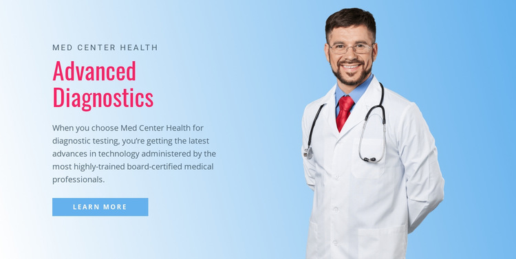 Advanced diagnostics hospital Website Builder Templates