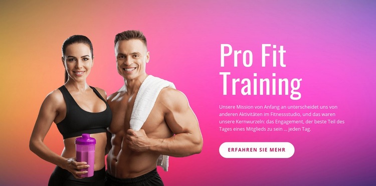 Pro Fit Training Website Builder-Vorlagen