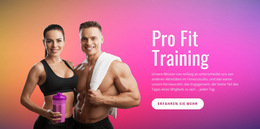 Pro Fit Training – Fertiges Website-Design